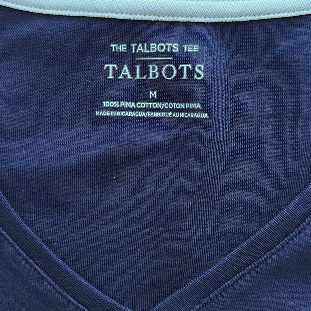 Rich navy blue V Neck Tshirt - Picture 3 of 4